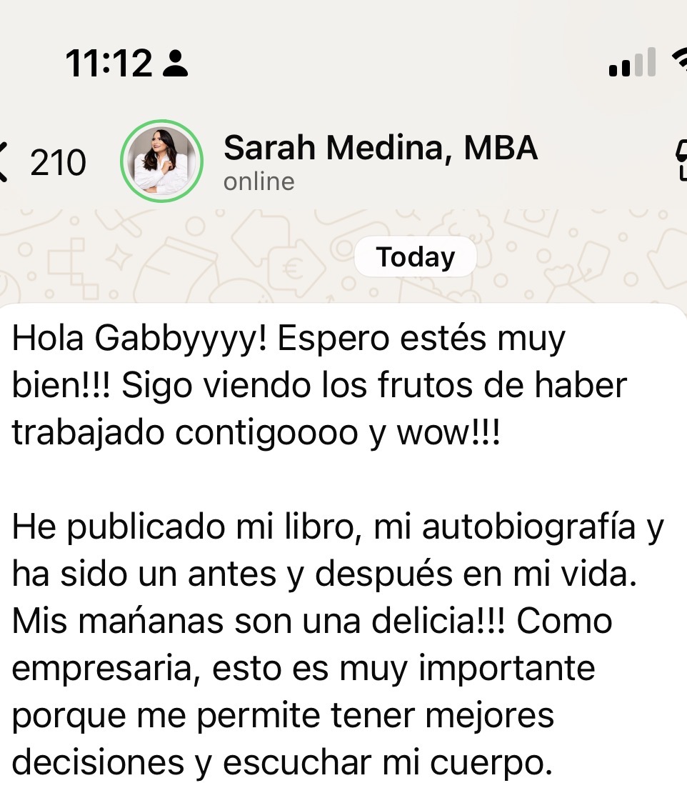 Testimonio de WhatsApp 1